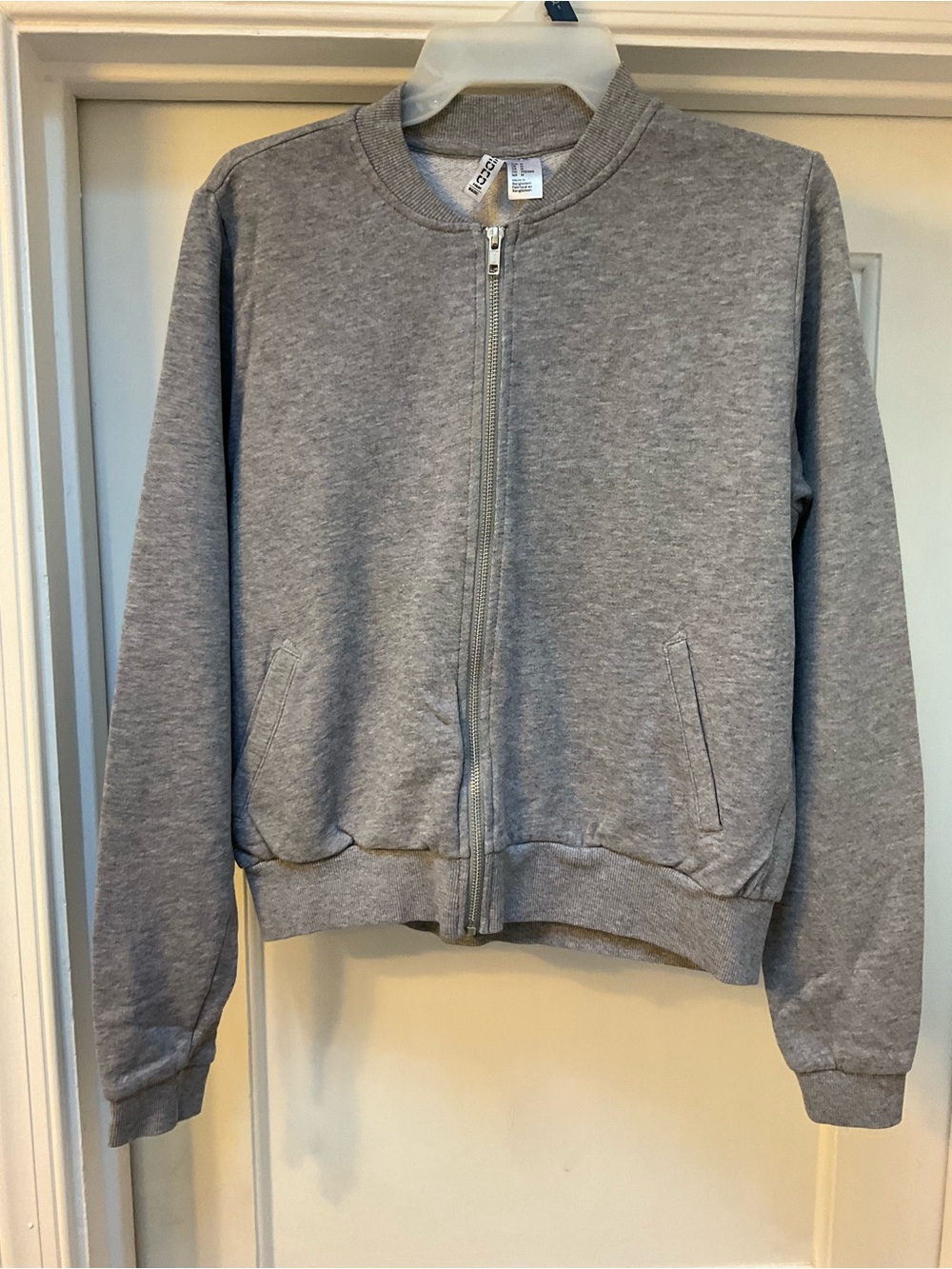 Divided Women Gray Zip-Front Bomber Jacket